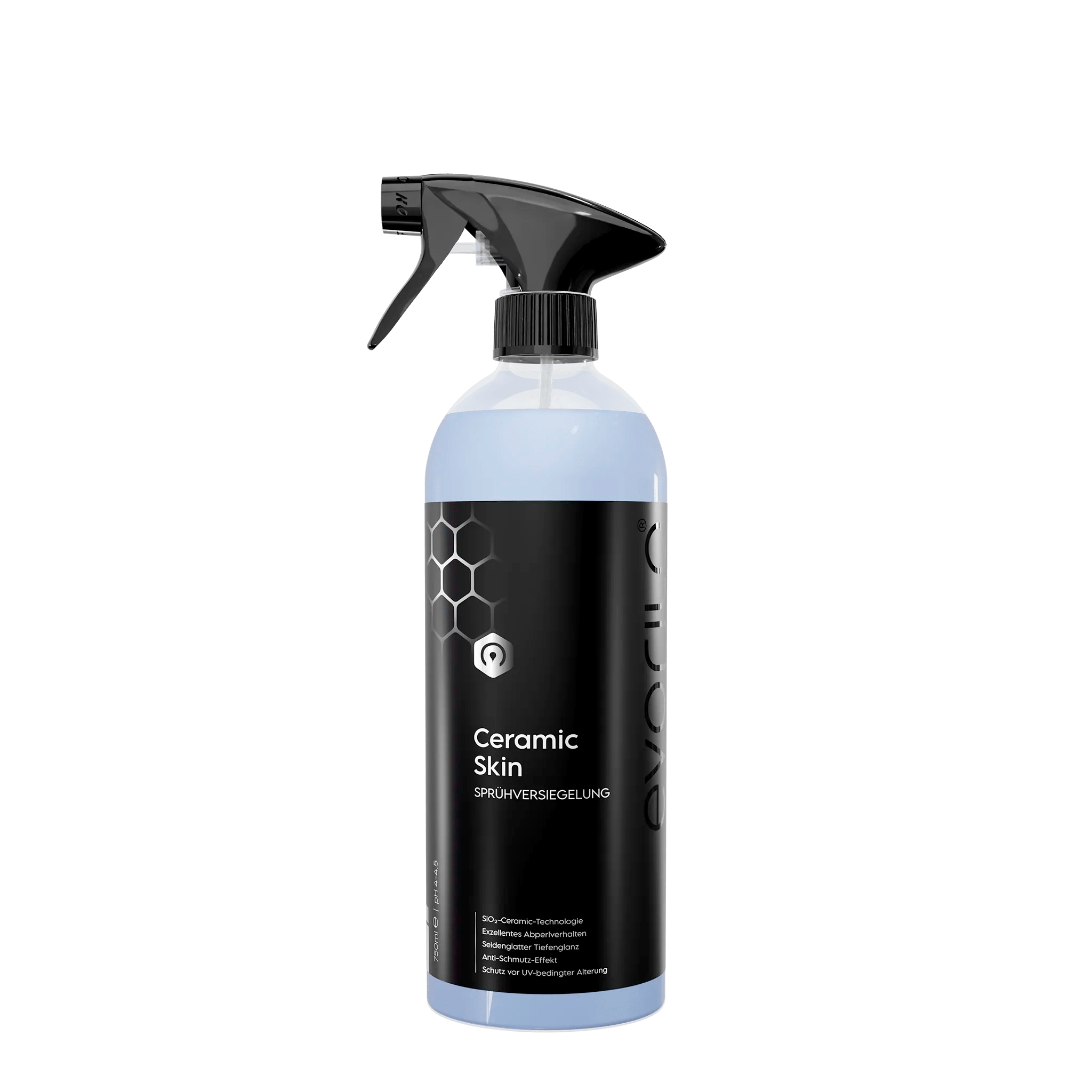 evorilo Ceramic Skin Sprühversiegelung Flasche mit schwarzem Sprühkopf für Autolackpflege und Schutz.