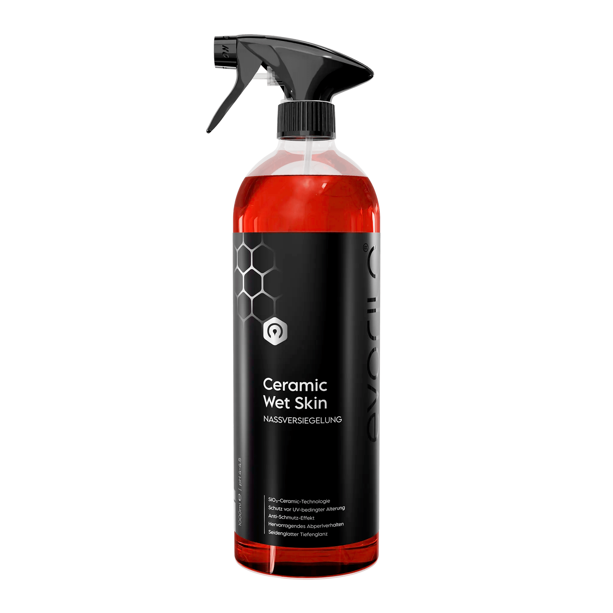 evorilo Ceramic Wet Skin Nassversiegelung in roter Sprühflasche für Autolackschutz und Glanz mit keramischer Technologie