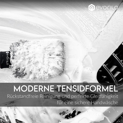 evorilo Apex Shampoo Fahrzeugshampoo für rückstandsfreie Autowäsche mit moderner Tensidformel und gleitfähiger Reinigung.