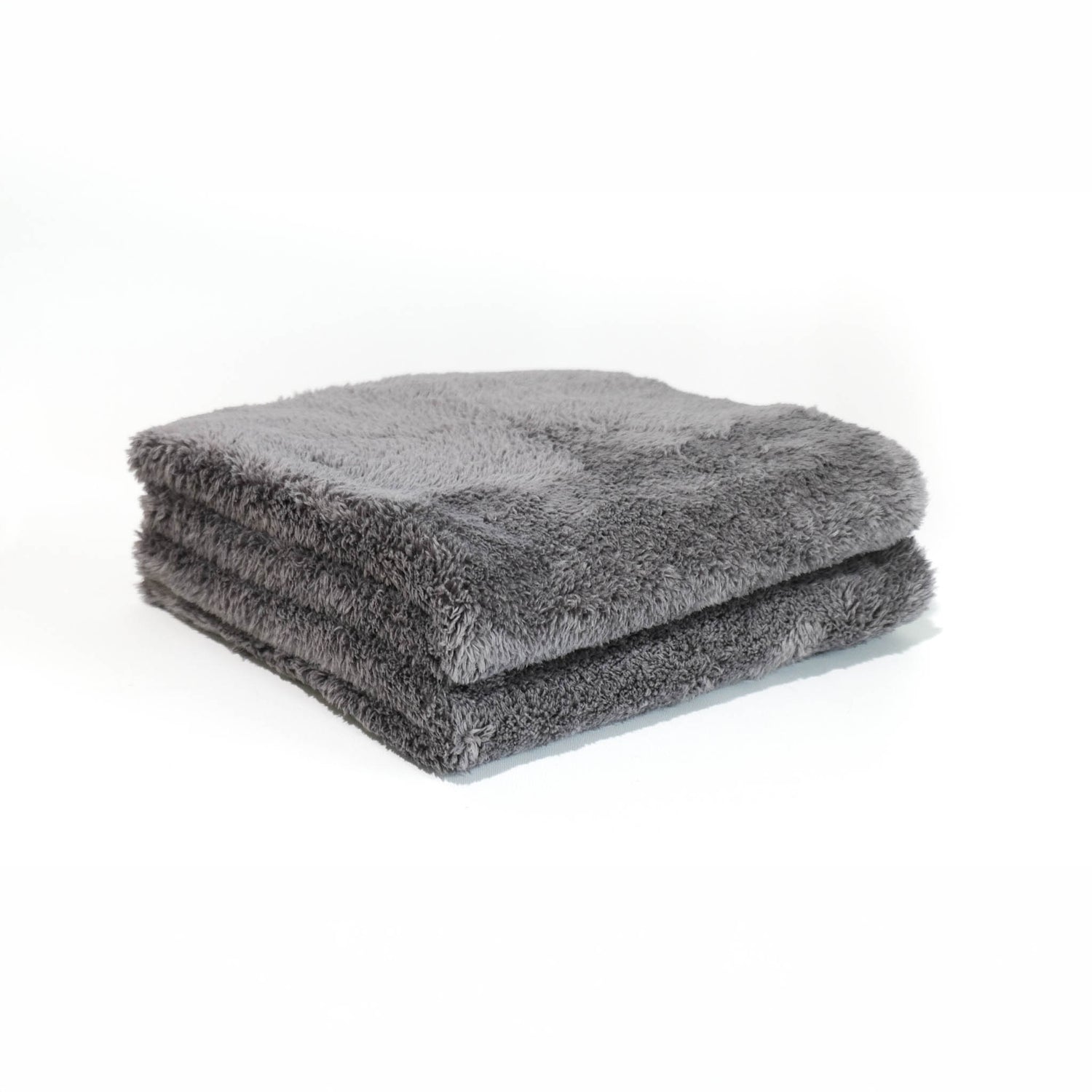 graues evorilo Brilliance Wipe Poliertuch 600 GSM für Autoaufbereitung und Reinigung flauschig gefaltet