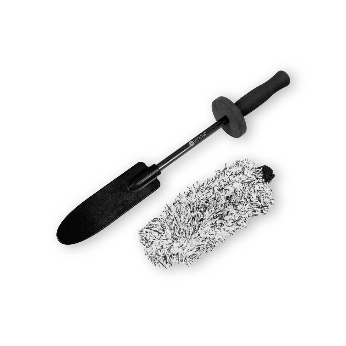 evorilo Deep Grip Felgenbürste mit ergonomischem Griff und strapazierfähigen Borsten zur effektiven Reinigung von Auto-Felgen.