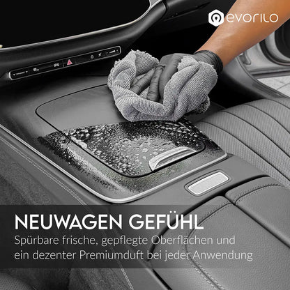 evorilo interior uplift Innenraumreiniger für saubere Autoinnenräume, Hand wischt Armaturenbrett, Anwendung mit Tuch und Handschuhen