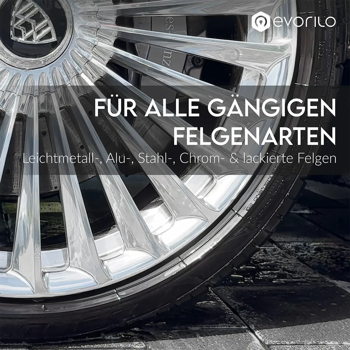 evorilo Rim Shock Felgenreiniger für saubere Leichtmetall- Alu- Stahl- Chrom- und lackierte Felgen geeignet